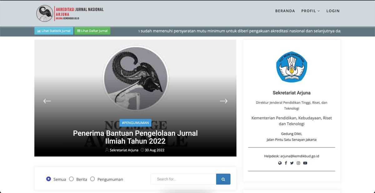 ARJUNA - Akreditasi Jurnal Indonesia